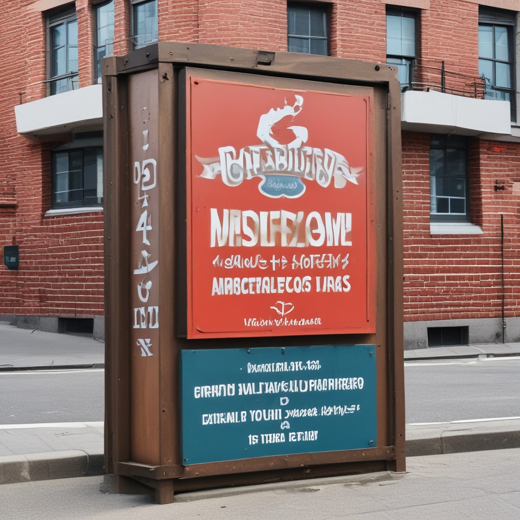 Creative outdoor signboard